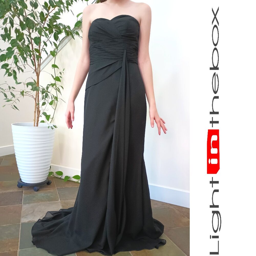 New Formal Prom Party Black Long Dress Extra Large